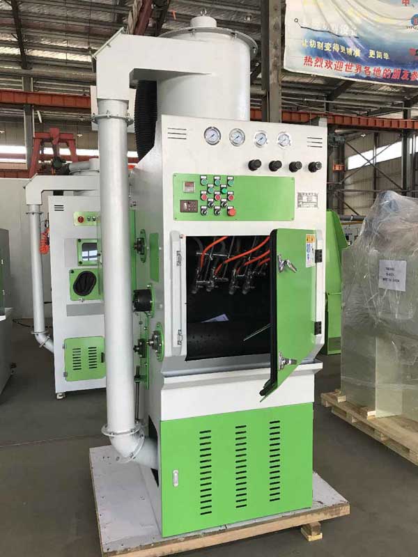 五金件自動噴砂機，履帶式噴砂機