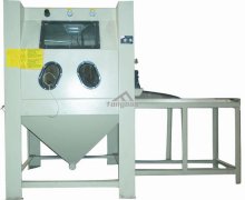 （標準型）推車轉臺式手動噴砂機-推車轉臺手動噴砂機噴砂設備應用范圍 騰博噴砂機械系列手動噴砂機適用于較重工件的噴砂處理，如各類型模具、···